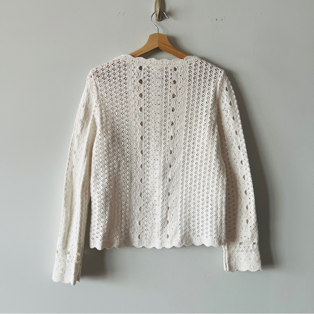 Sezane White Crochet Cardigan - Picture 8 of 9